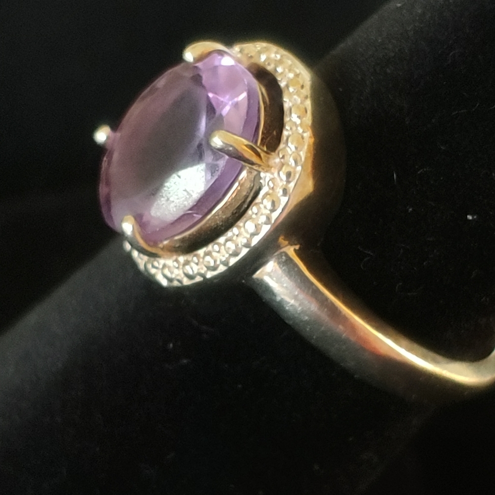 6-Amethyst 💜 sterling silver ring